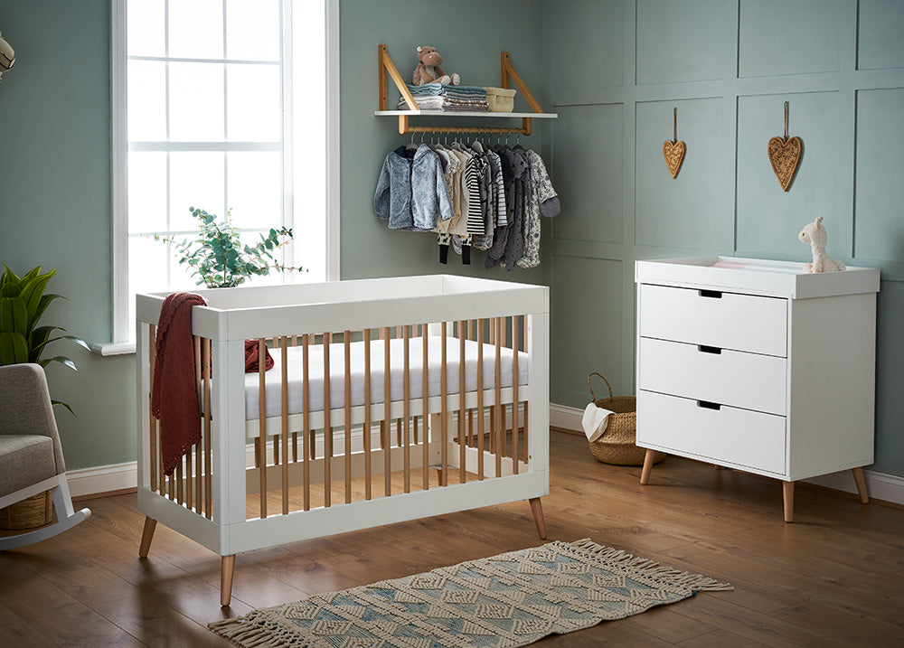Obaby Maya Mini 2 Piece Room Set - White with Natural
