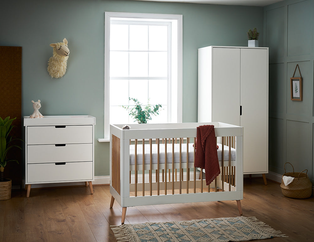 Obaby Maya Mini 3 Piece Room Set - White with Natural