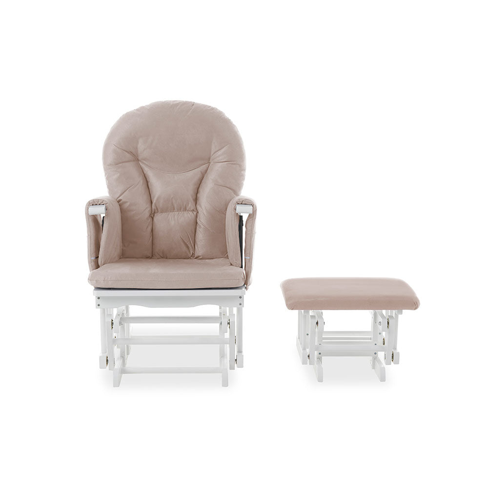 Obaby Reclining Glider Chair and Stool - Sand