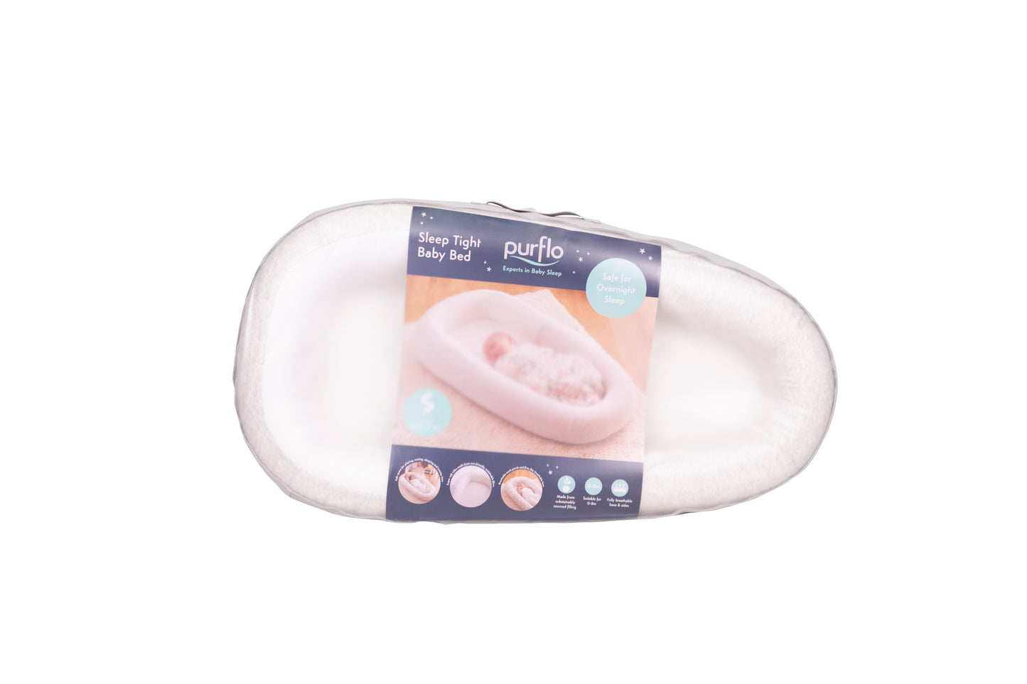 Purflo Sleep Tight Baby Bed – Soft White
