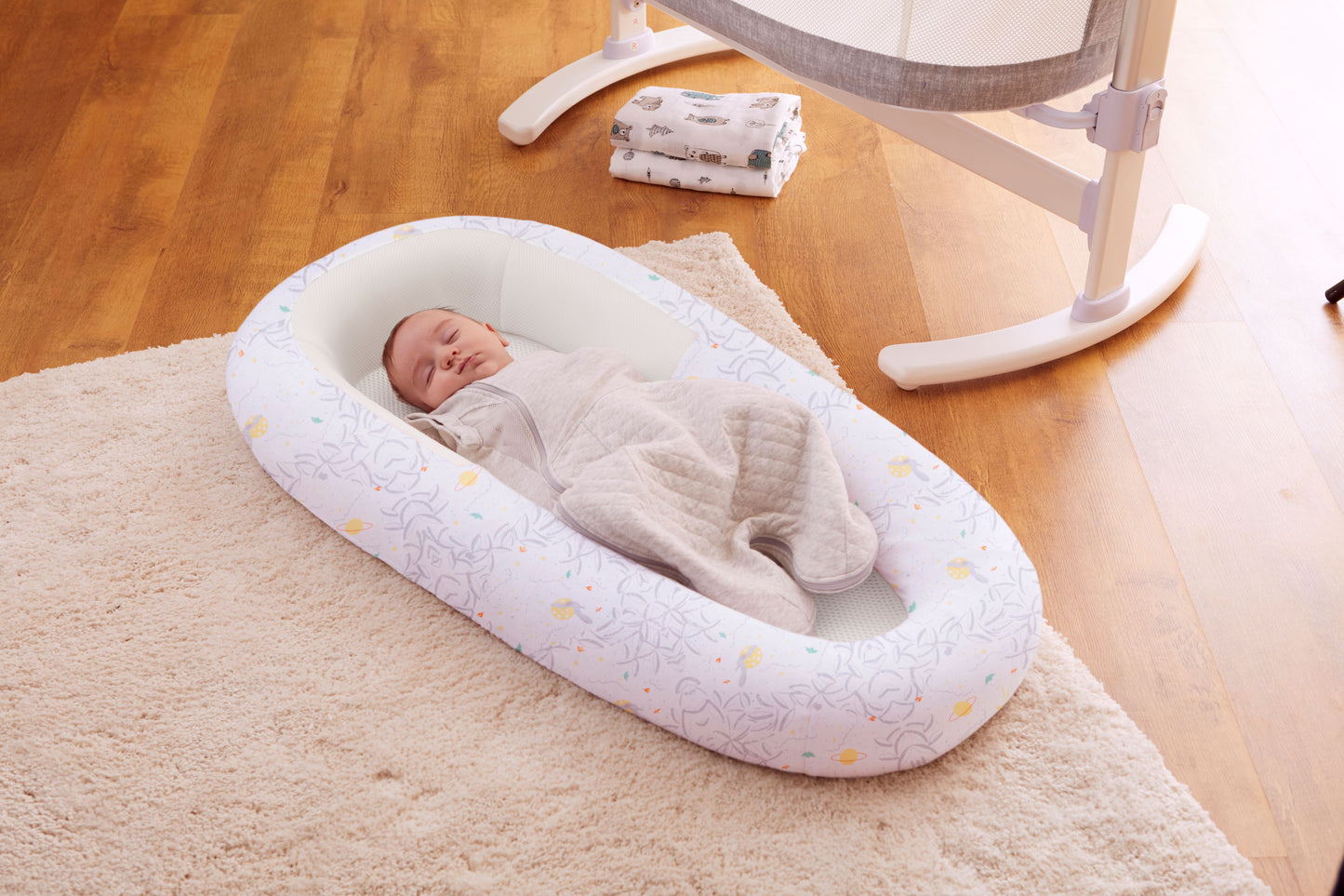 Purflo Sleep Tight Baby Bed – Stargazer White