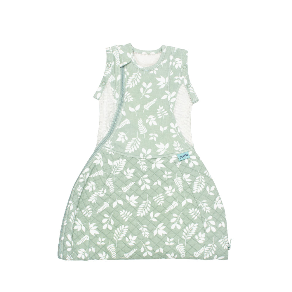 Purflo Swaddle to Sleep Bag 2.5 TOG 0-4M All seasons - Fern