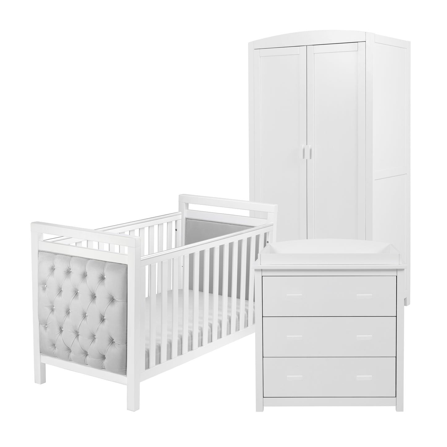 Babymore Velvet Deluxe 3 Piece Nursery Room Set
