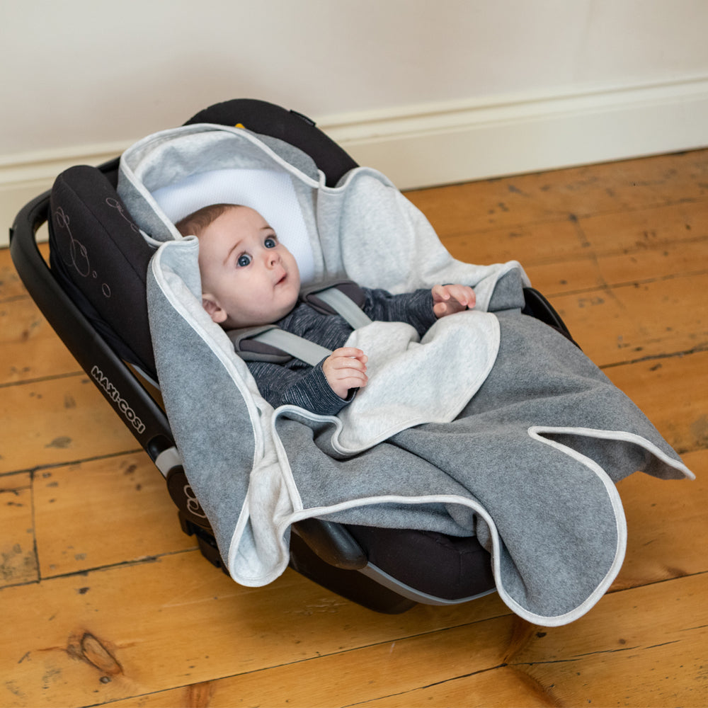 Purflo Cosy Wrap Travel Blanket 0-9M – Minimal Grey