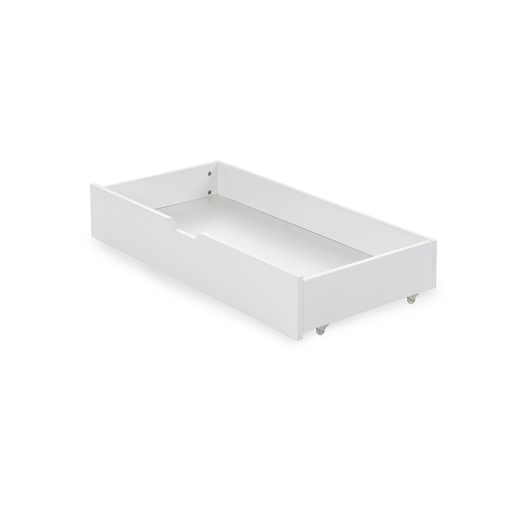 Obaby Bantam Space Saver Cot, Under Drawer + Fibre Mattress - White