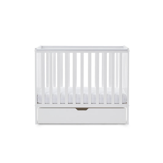 Obaby Bantam Space Saver Cot & Under Drawer - White