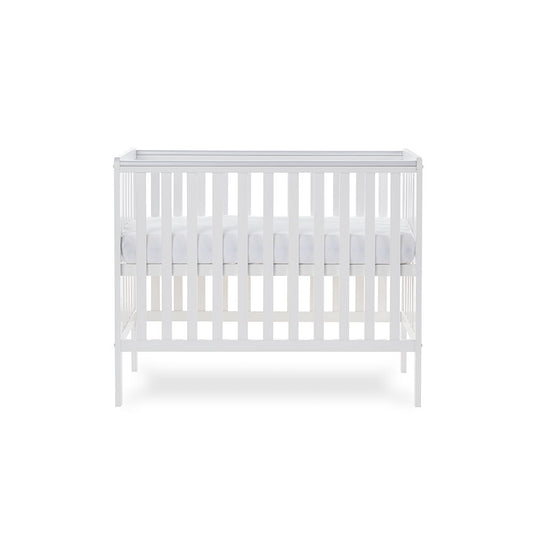 Obaby Bantam Space Saver Cot + Fibre Mattress - White