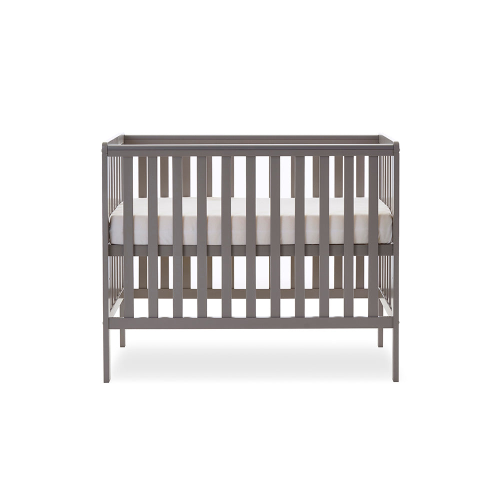 Obaby Bantam Space Saver Cot + Fibre Mattress - Taupe Grey