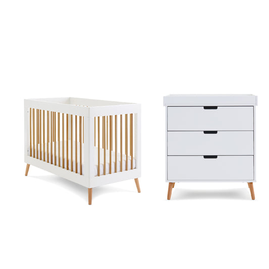 Obaby Maya Mini 2 Piece Room Set - White with Natural