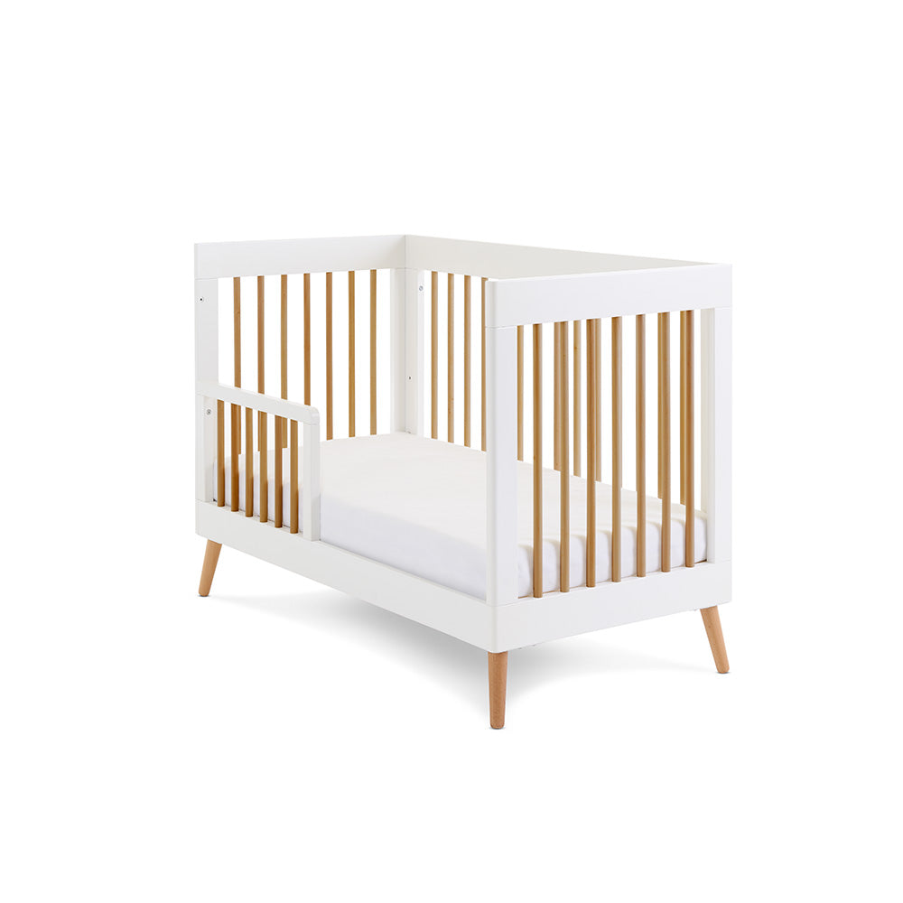 Obaby Maya Mini Cot Bed - White with Natural