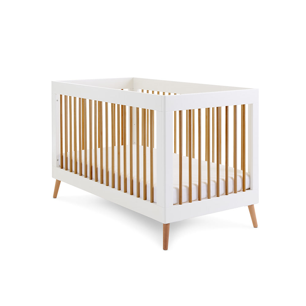 Obaby Maya Cot Bed - White with Natural