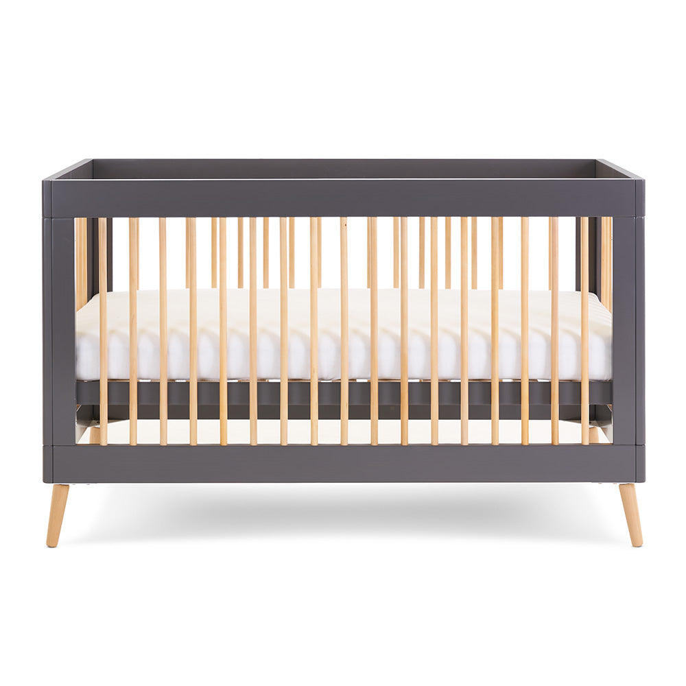 Obaby Maya Cot Bed - Slate with Natural