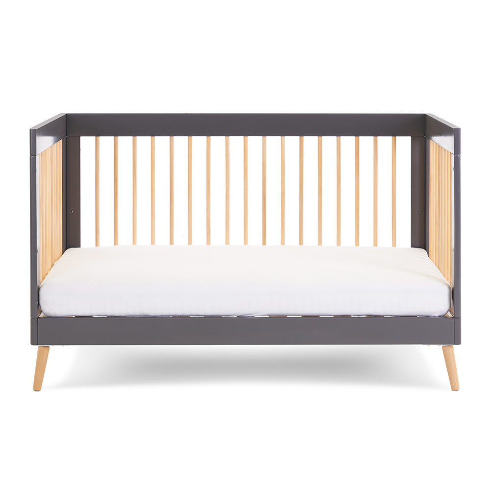 Obaby Maya Cot Bed - Slate with Natural