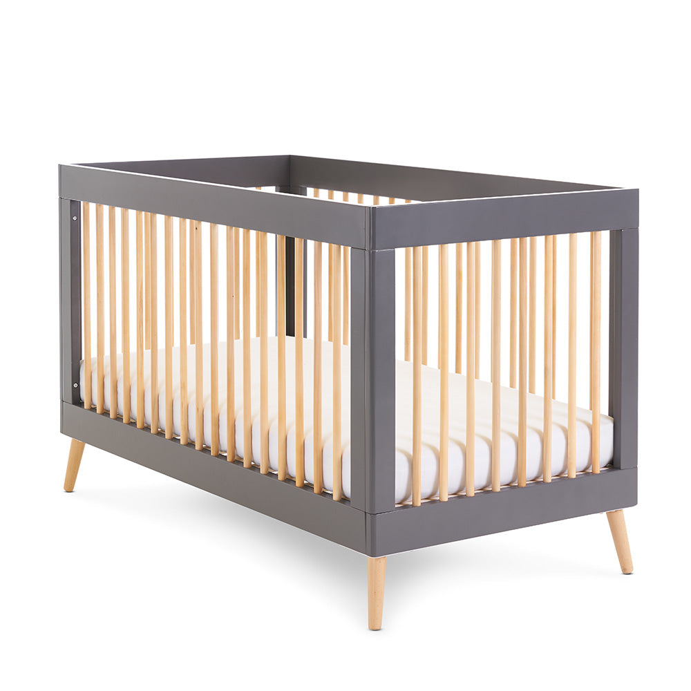 Obaby Maya Cot Bed - Slate with Natural