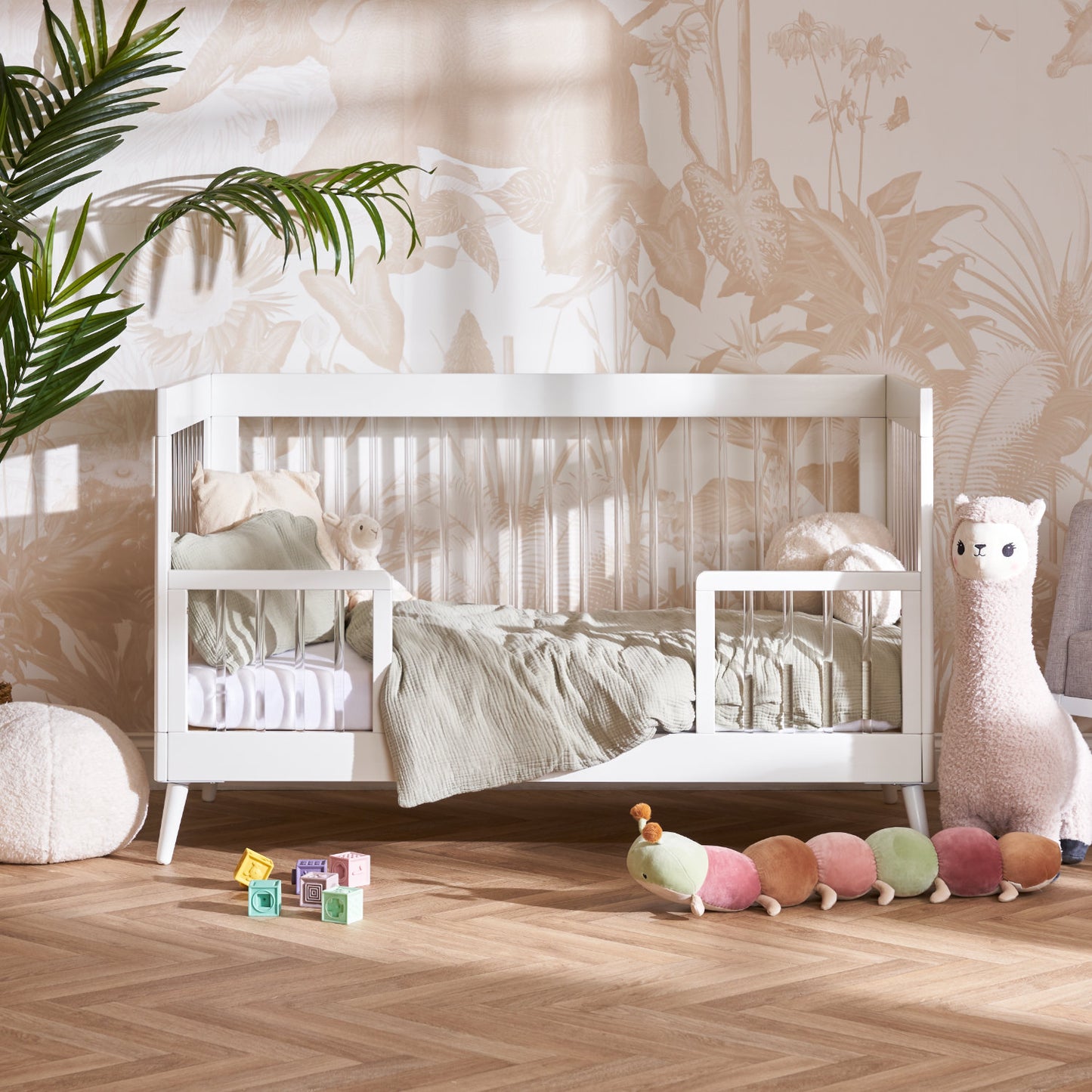 Obaby Maya Cot Bed - White with Acrylic