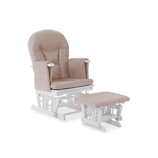 Obaby Reclining Glider Chair and Stool - Sand