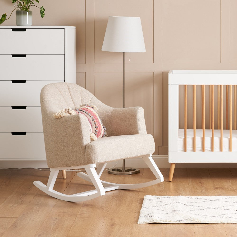 Obaby Round Back Rocking Chair Oatmeal Teeny Haven