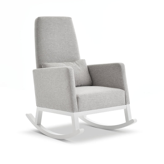 Obaby High Back Rocking Chair  - Silver/Stone