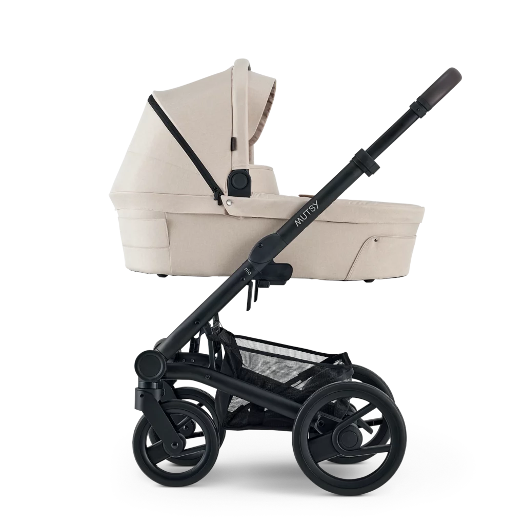 Mutsy Nio Bundle Cosmic sand 9 Aton B2 and Base, Stroller frame,seat,carrycot, Footmuff, Changing Bag, car seat adaptors