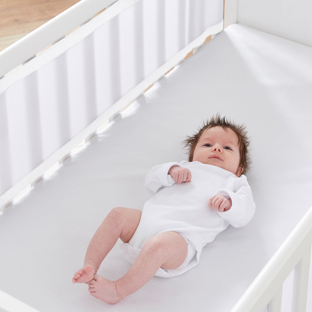 Purflo Breathable Cot Bumper – Soft White