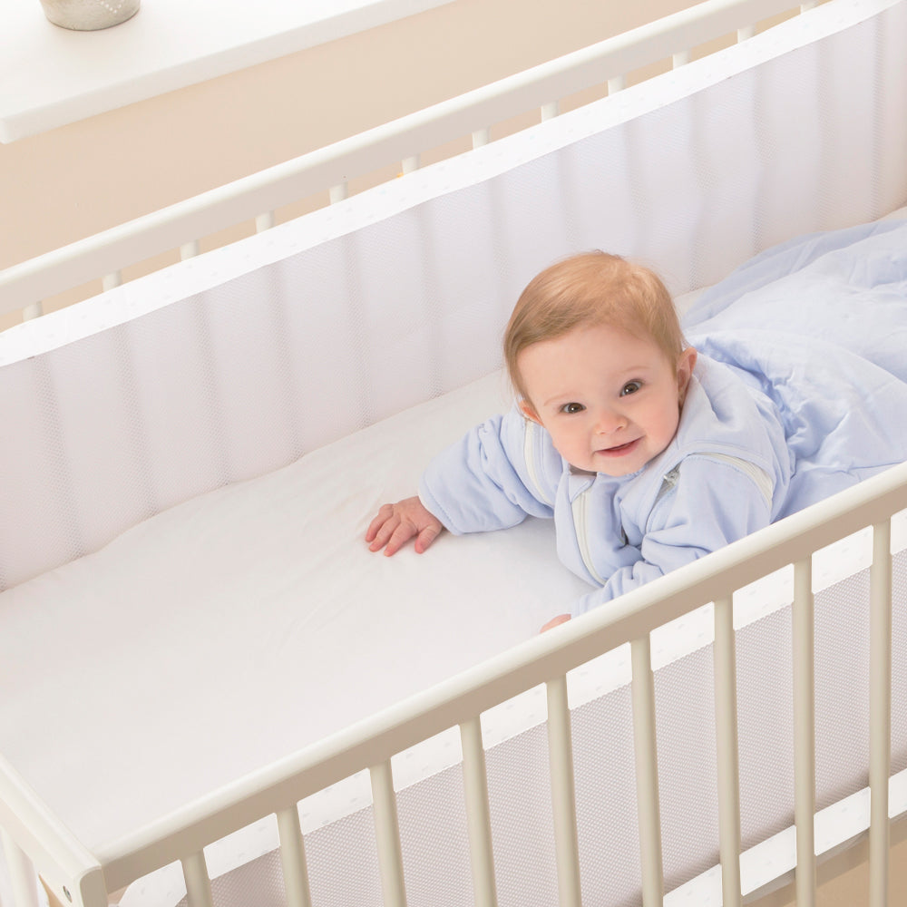 Purflo Breathable Cot Bumper – Soft White