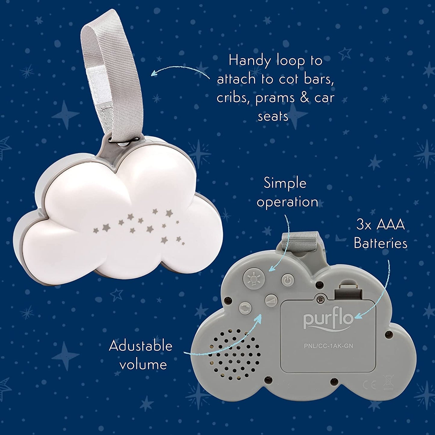 Purflo Dream Cloud Musical Night Light