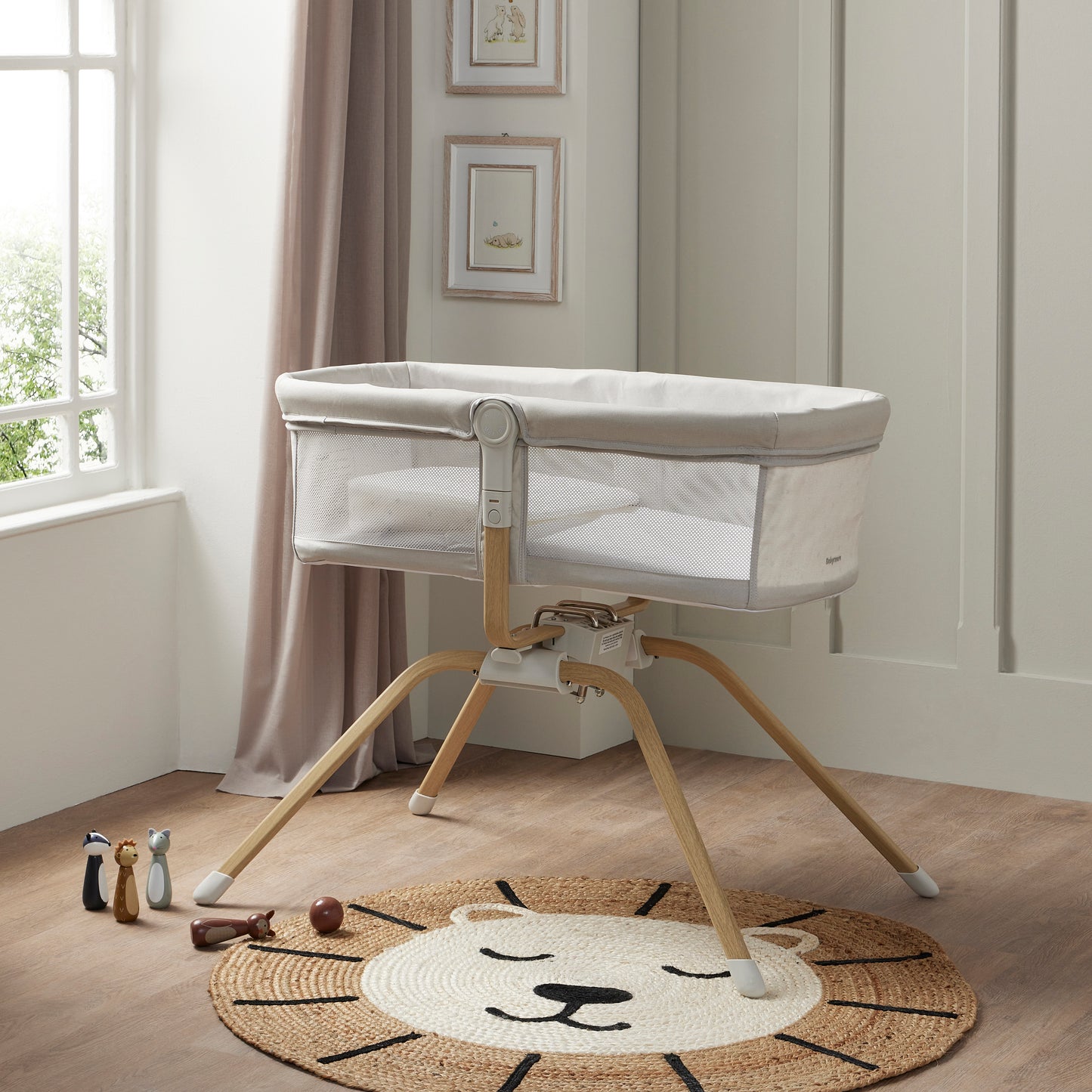 Babymore Air Motion Gliding Crib - Grey