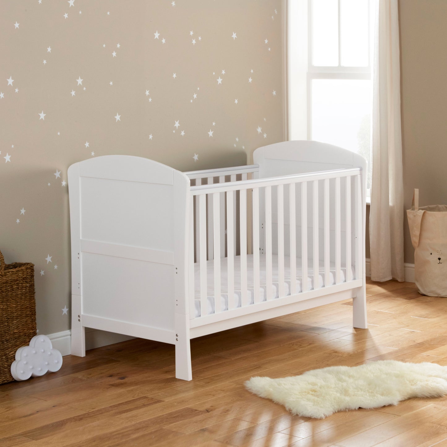 Babymore Aston 2 Piece Nursery Room Set - White