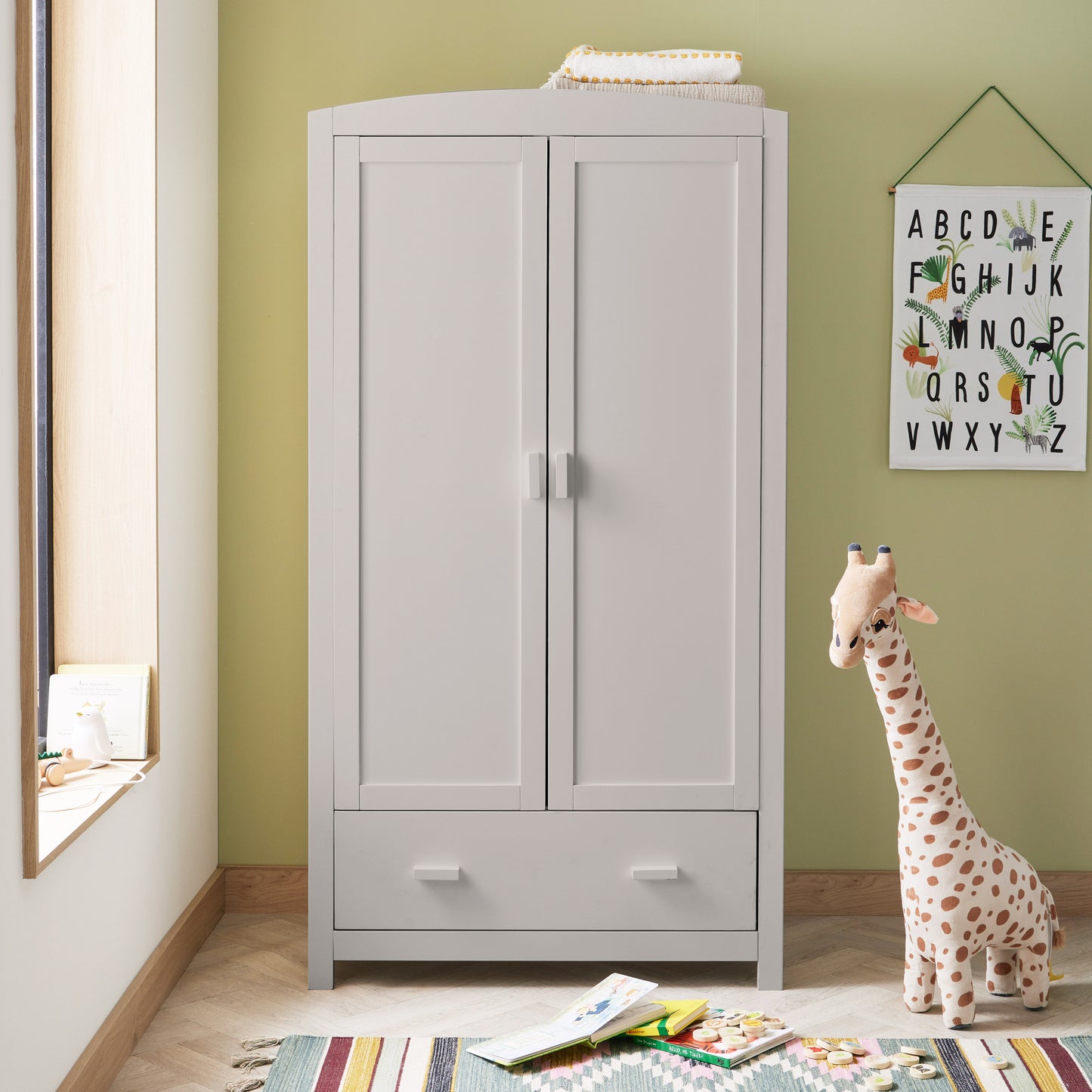 Babymore Aston 3 Piece Nursery Room Set - Grey