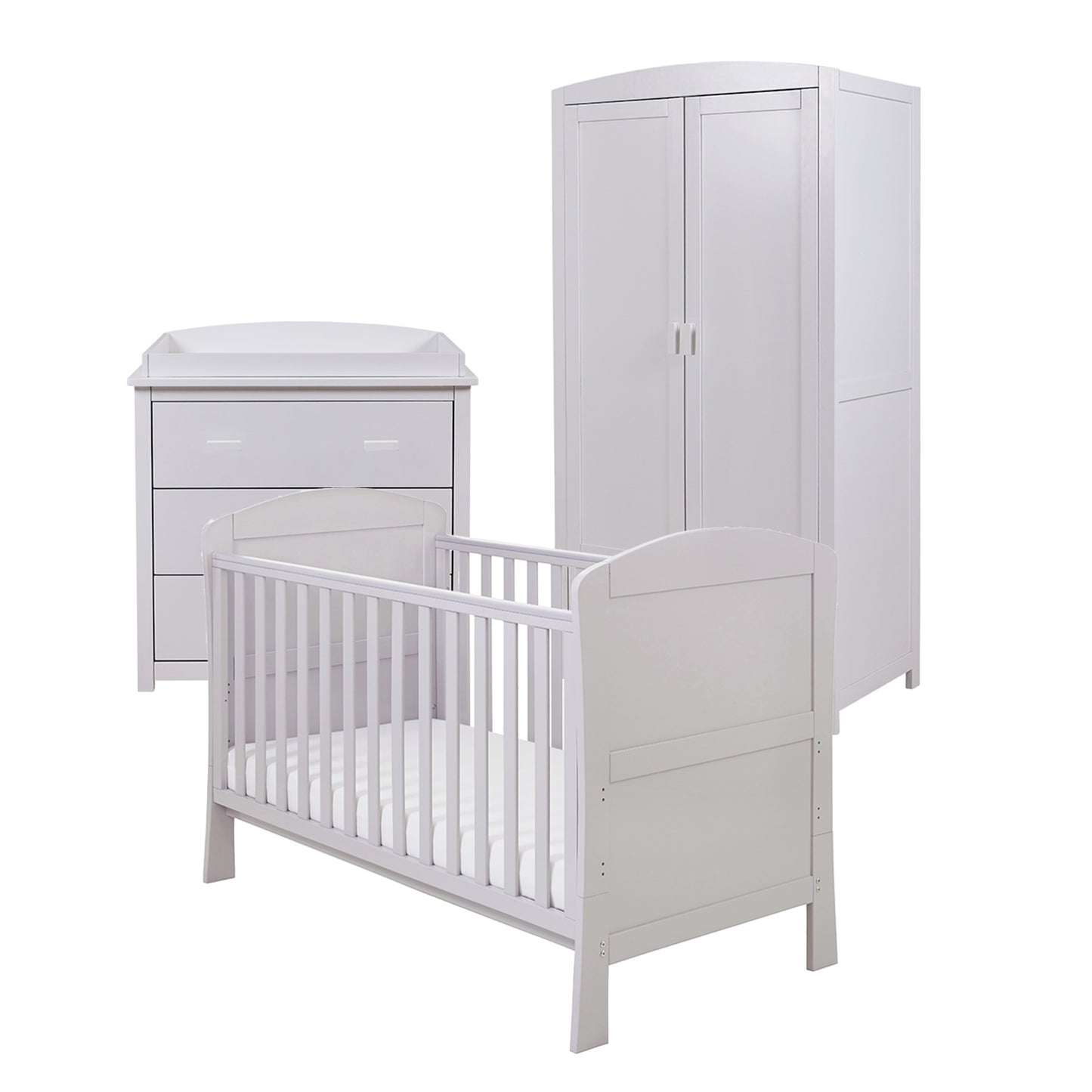 Babymore Aston 3 Piece Nursery Room Set - Grey