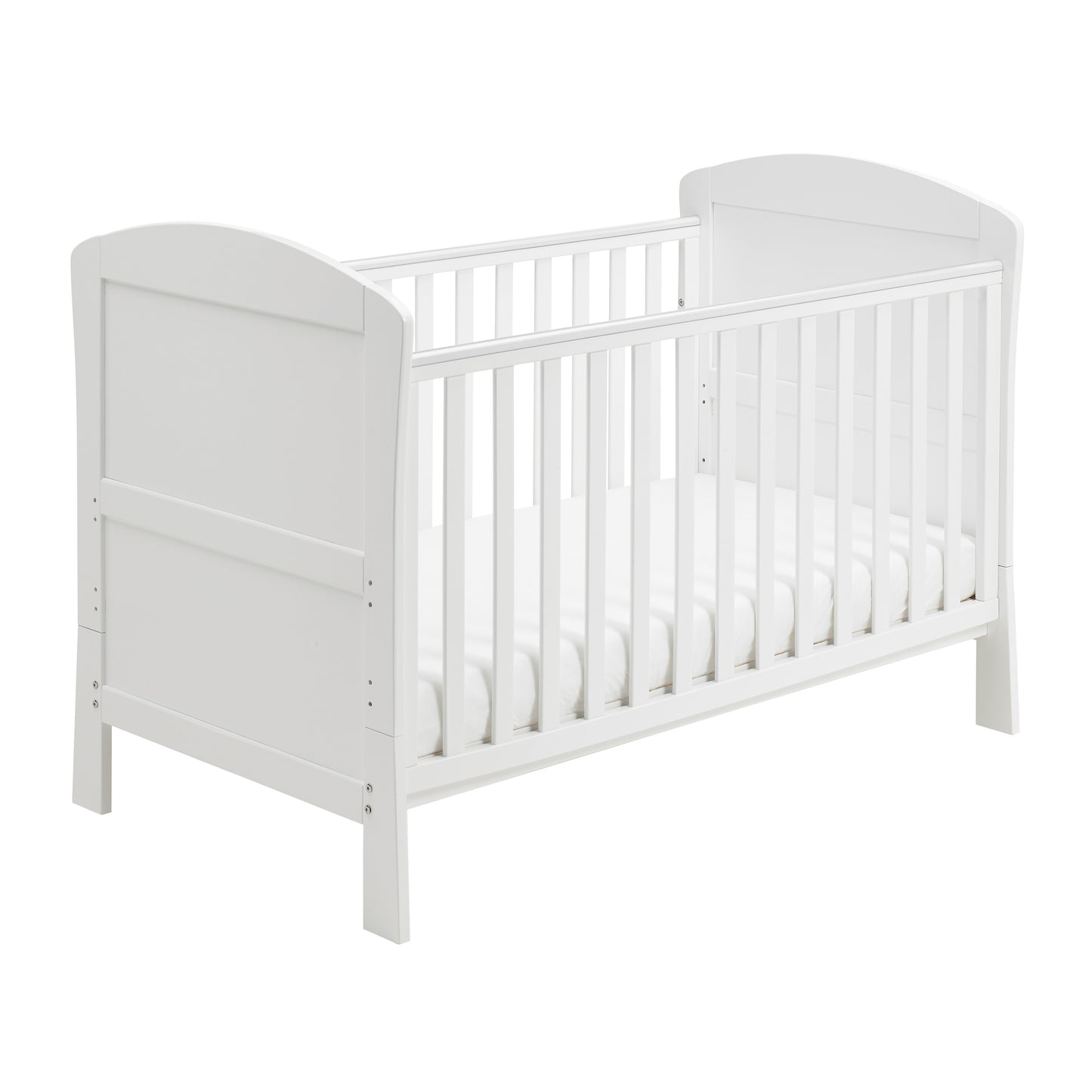 Babymore Aston Drop Side Cot Bed - White