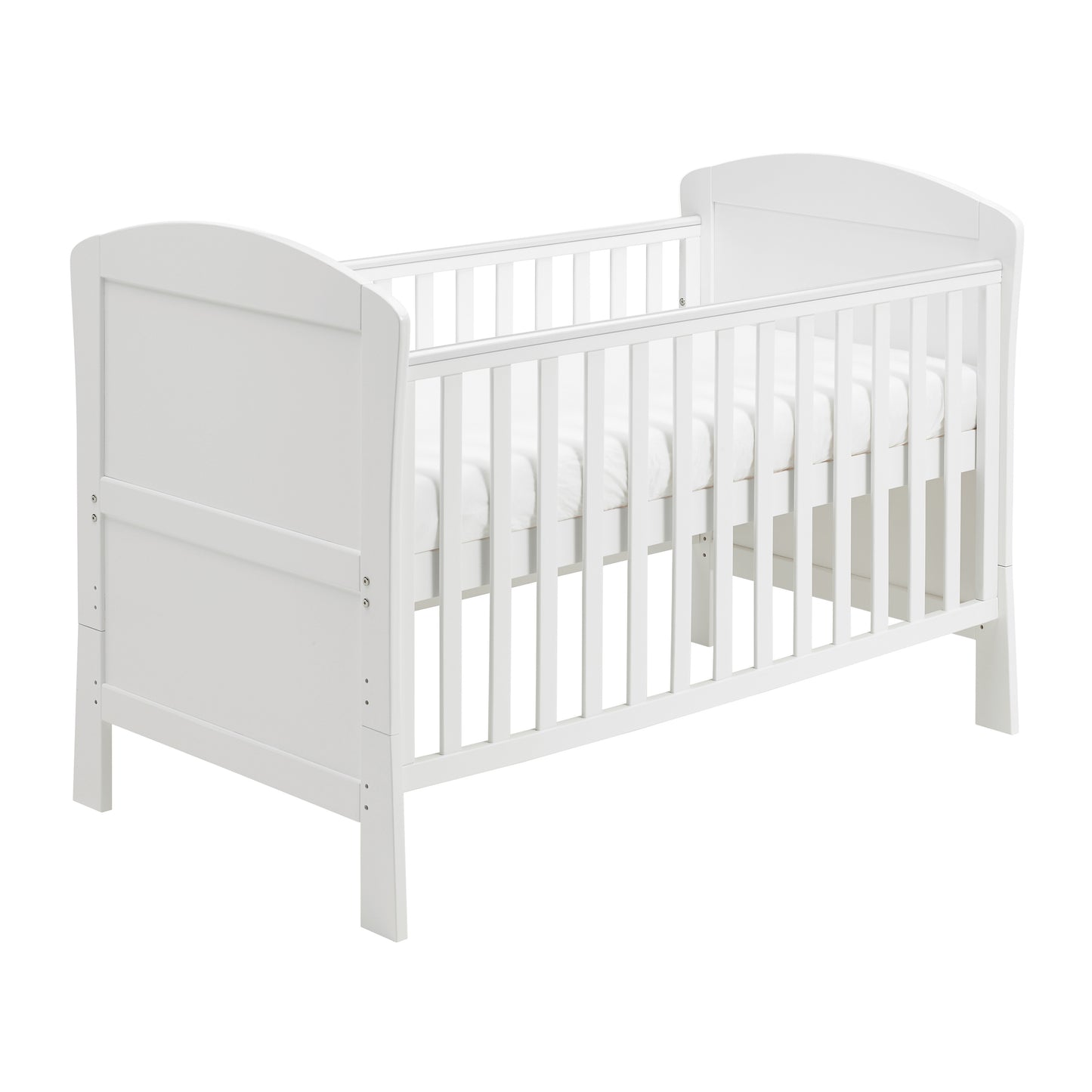 Babymore Aston Drop Side Cot Bed - White