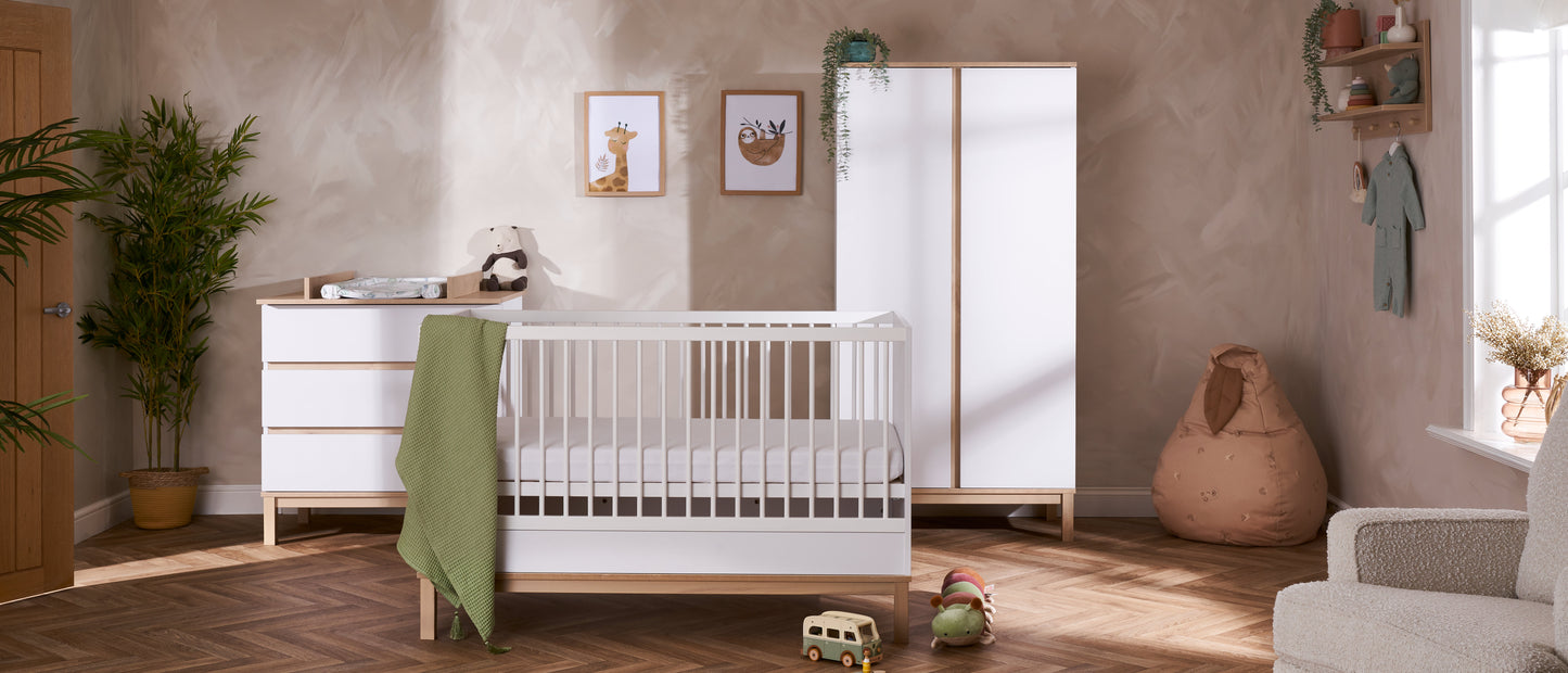 Obaby Astrid Mini 3 Piece Room Set - White