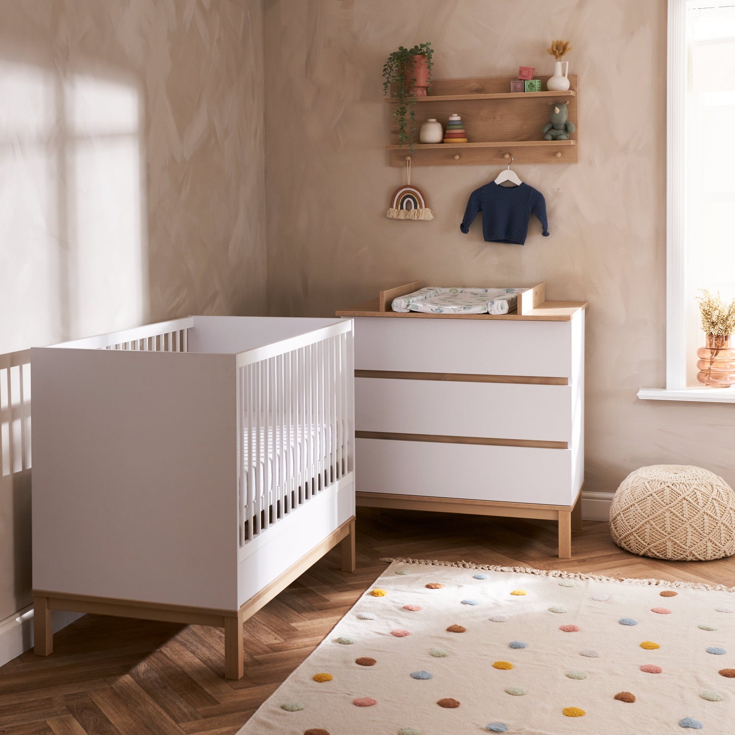 Obaby Astrid Mini 2 Piece Room Set - White