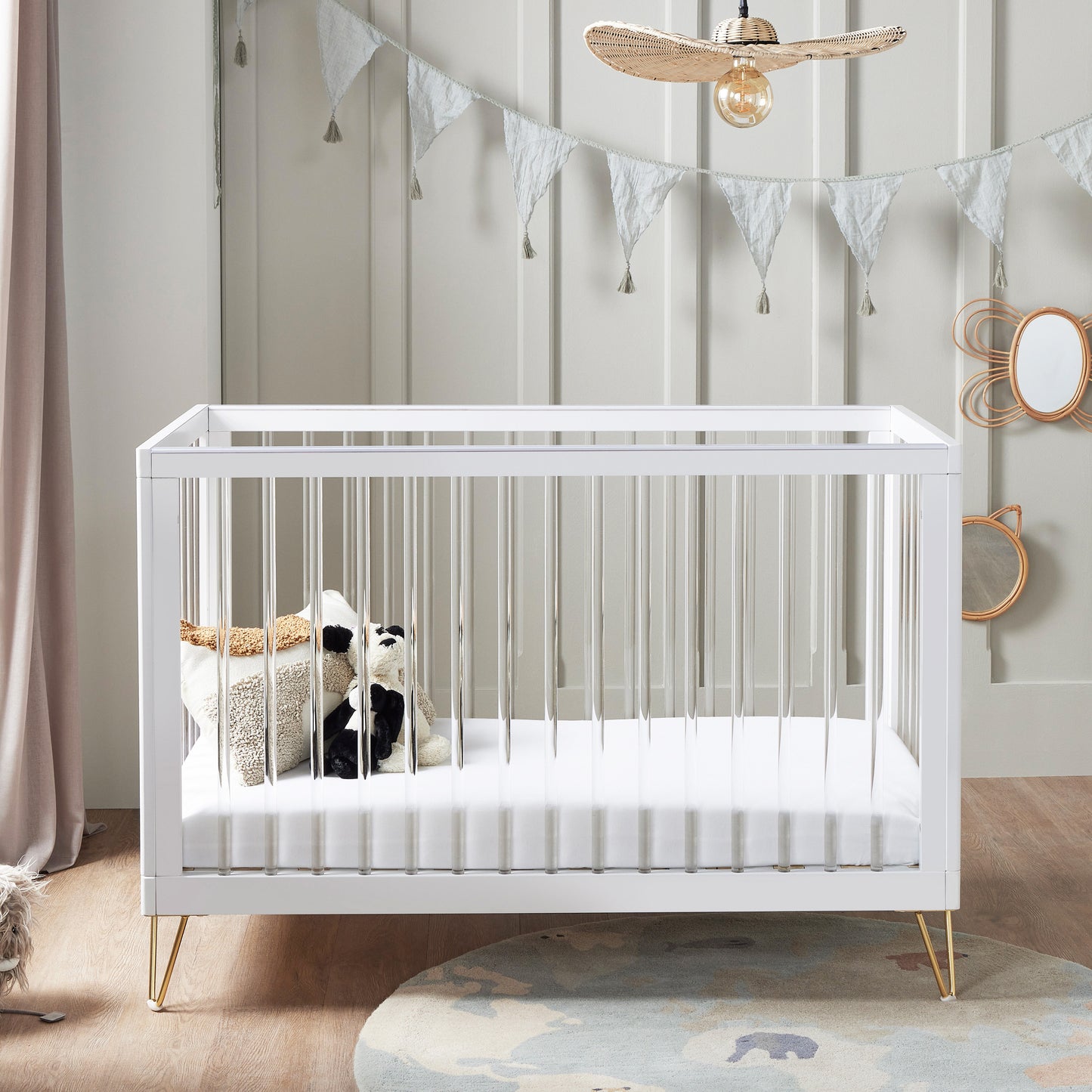 Babymore Kimi Cot Bed - Acrylic