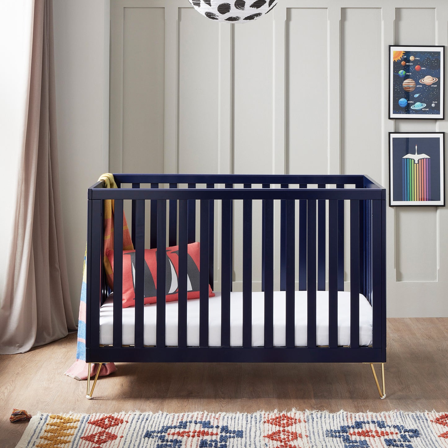 Babymore Kimi Cot Bed - Midnight