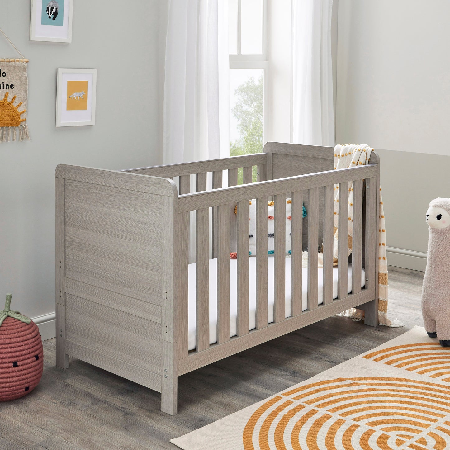 Babymore Caro 3 Piece Nursery Room Set - Grey Wash