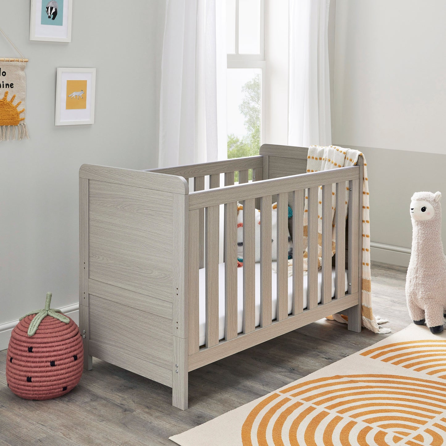 Babymore Caro Mini 2 Piece Nursery Room Set - Grey Wash