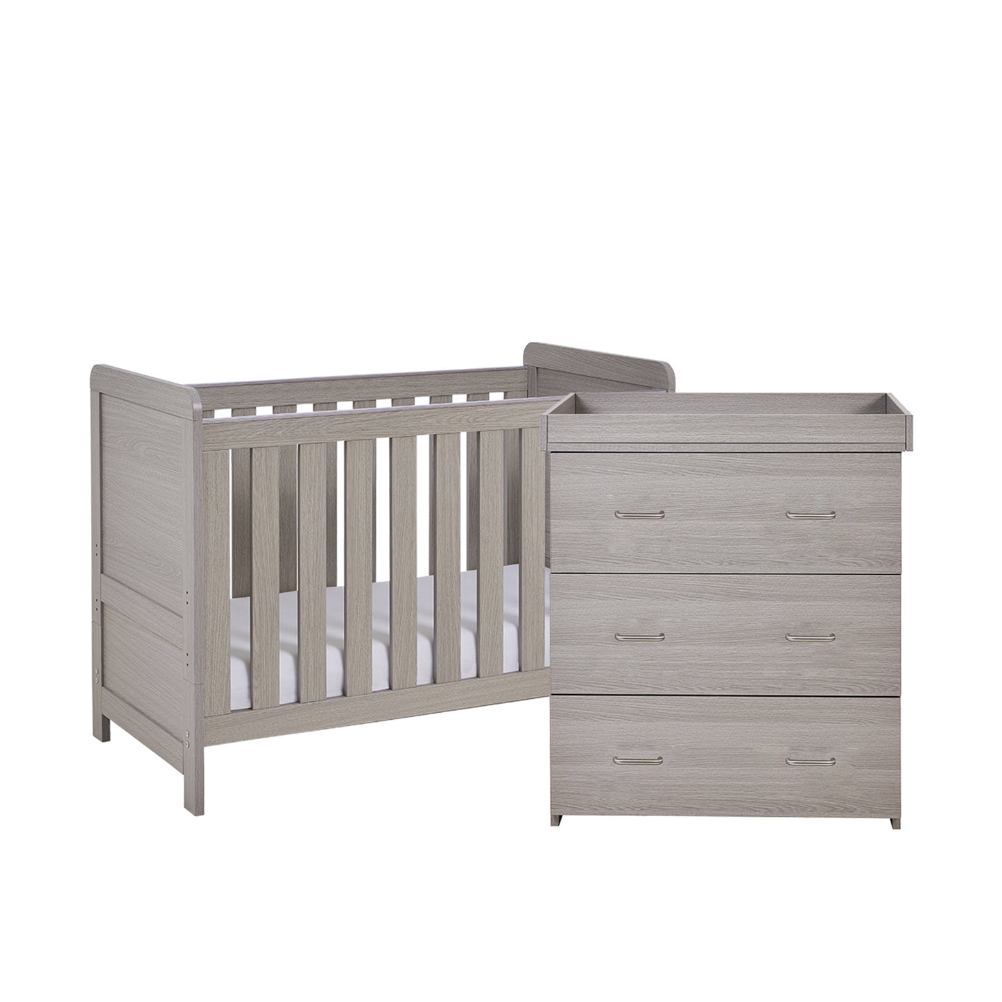 Babymore Caro Mini 2 Piece Nursery Room Set - Grey Wash