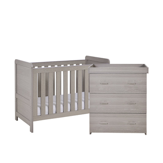 Babymore Caro Mini 2 Piece Nursery Room Set - Grey Wash