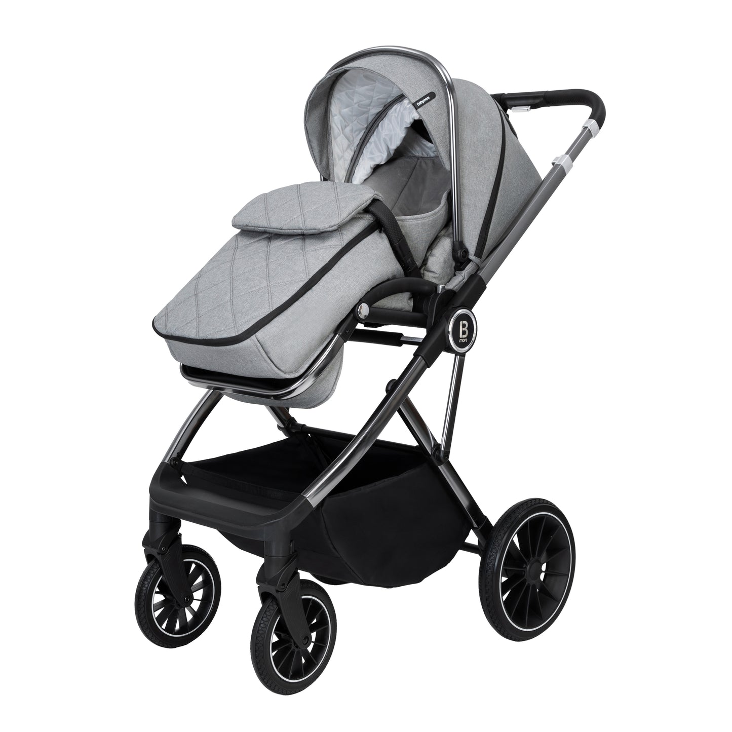 Babymore Chia Travel System Coco with Base - Pearl Grey