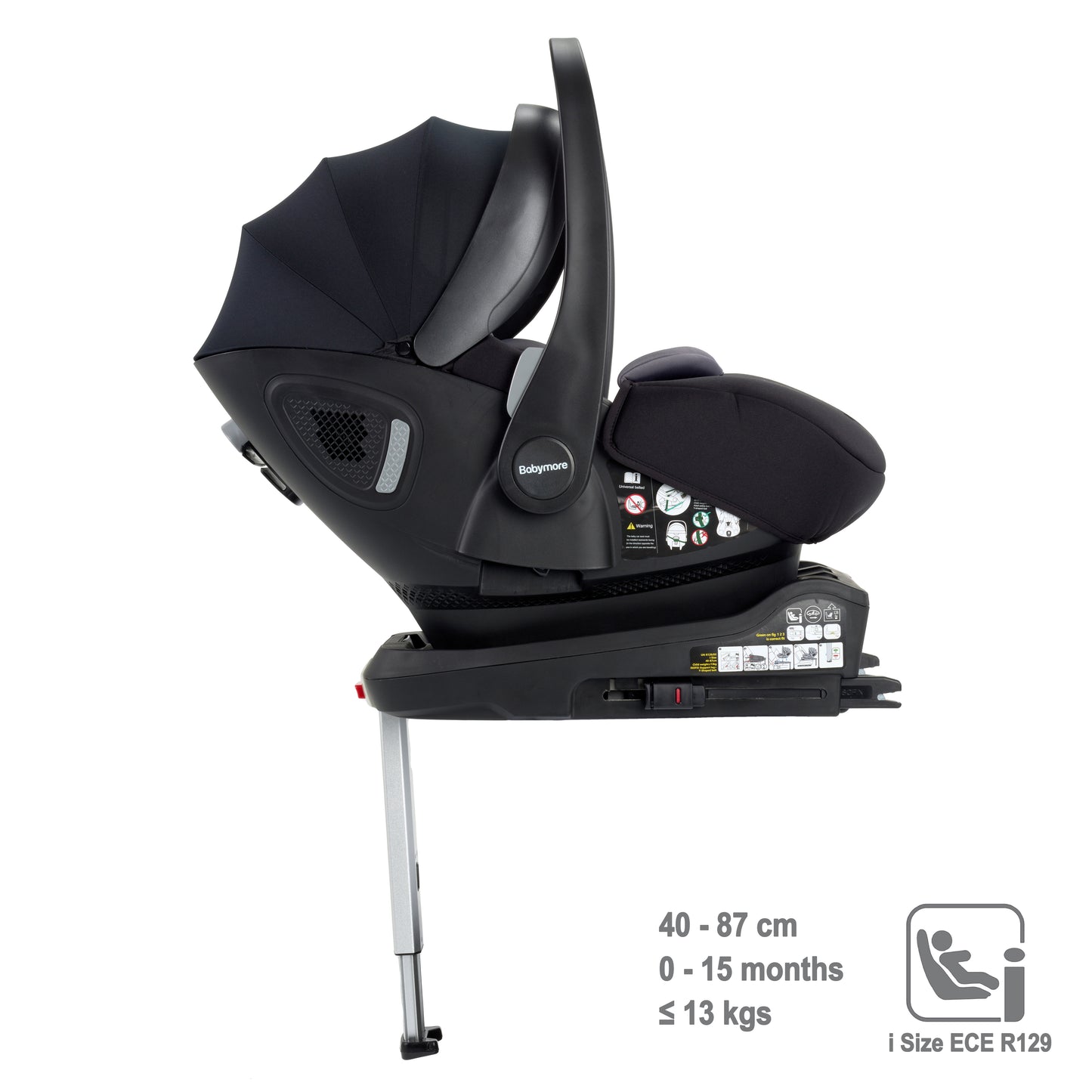 Babymore Chia Travel System Pecan with Base - Midnight Blue