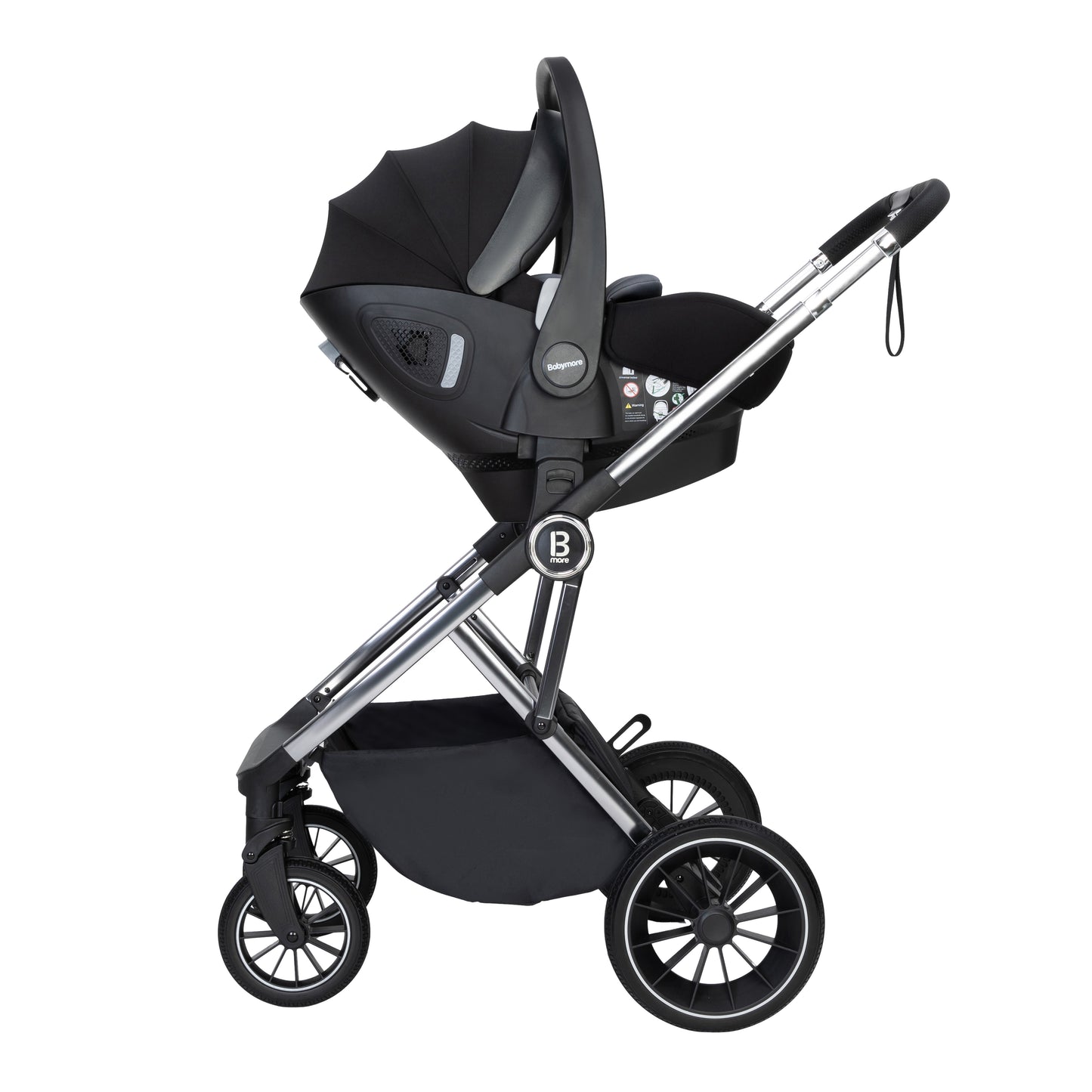 Babymore Chia Travel System Pecan with Base - Pearl Grey