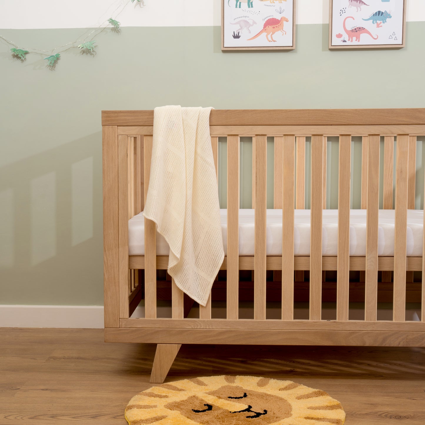 Clair de Lune Oak Cot Bed