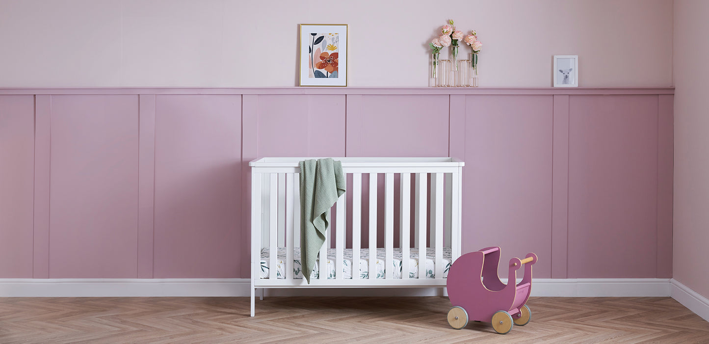 Obaby Evie Mini Cot Bed - White