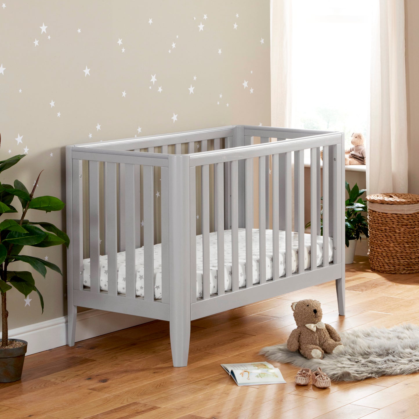 Babymore Iris Cot Bed – Grey