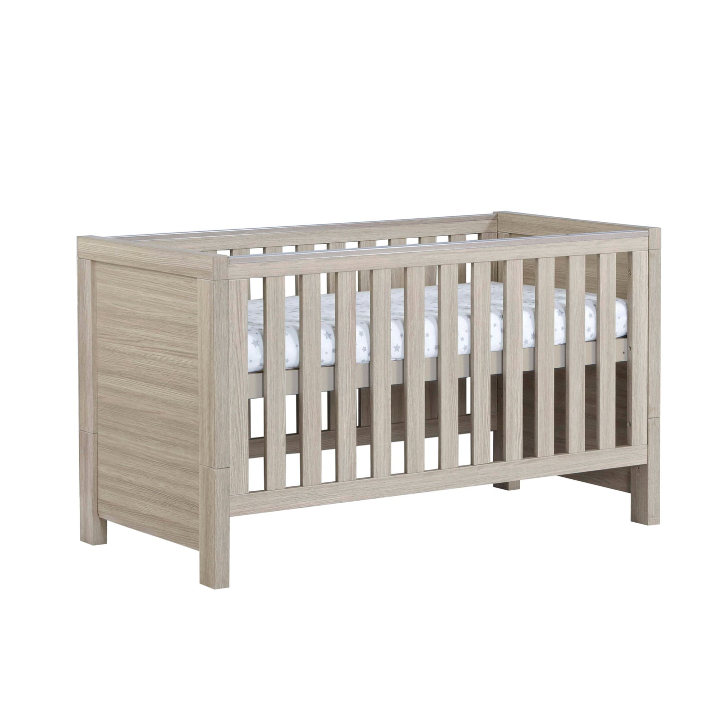 Babymore Luno Cot Bed - Oak