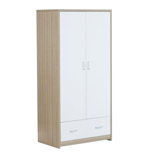 Babymore Luno Veni Nursery Wardrobe - White Oak