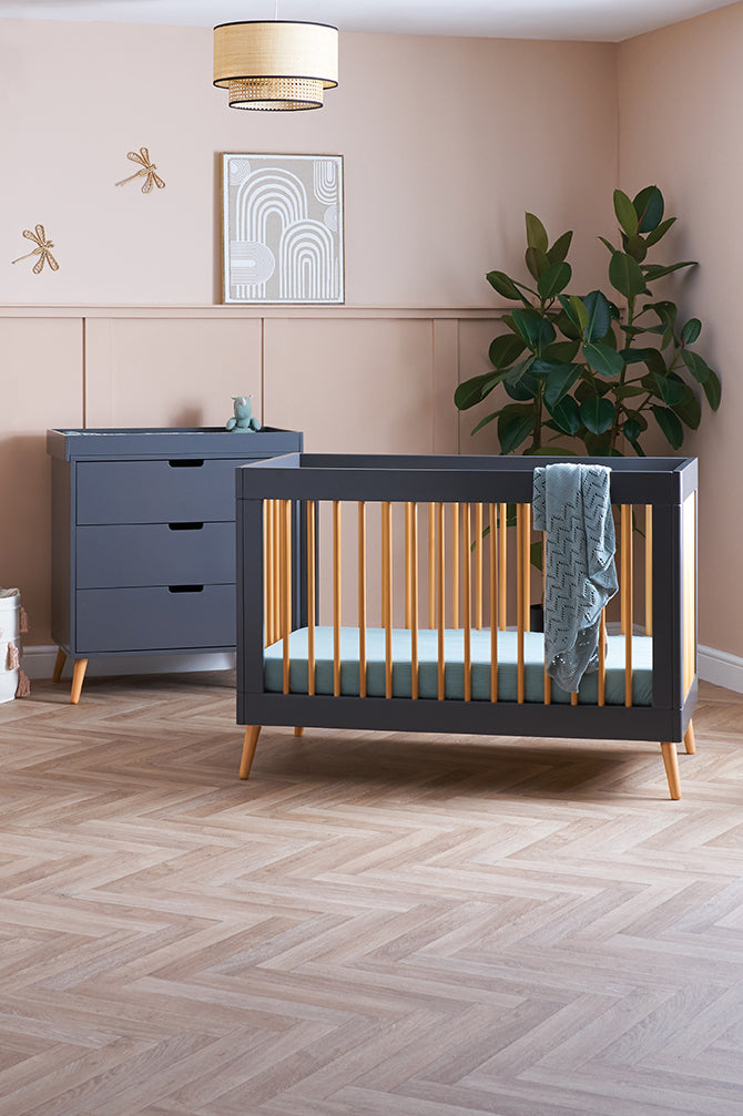 Obaby Maya Mini 2 Piece Room Set - Slate with Natural