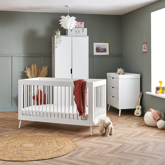 Obaby Maya 3 Piece Room Set - Nordic White